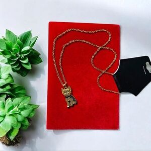💖Gold and Black Yorkie Pendant Necklace